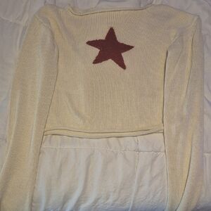 Cropped Star Sweater Size S